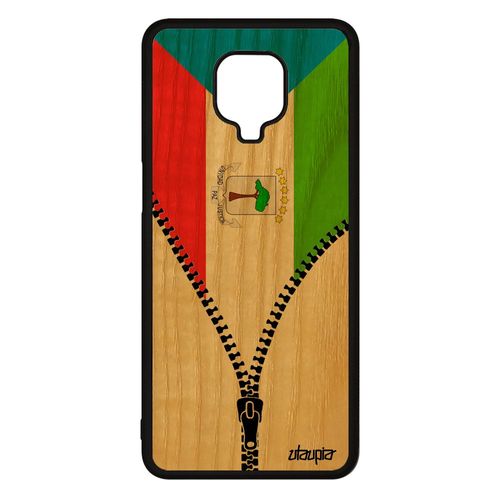 Coque En Bois Silicone Drapeau Guinee Equatoriale Guineen Xiaomi Redmi Note 9 Pro Pas Cher Coupe D'afrique Foot Basket Etui Naturel