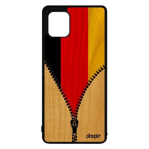 Coque Samsung Galaxy Note 10 Lite En Bois Silicone Drapeau Allemagne Allemand Jeux Olympiques Foot Jo A81 Football Rigide Euro De