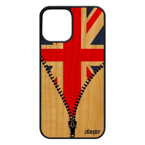 Coque Iphone 12 / 12 Pro En Bois Silicone Drapeau Union Jack Angleterre Anglais United Kingdom Coupe D'europe Coupe Du Monde