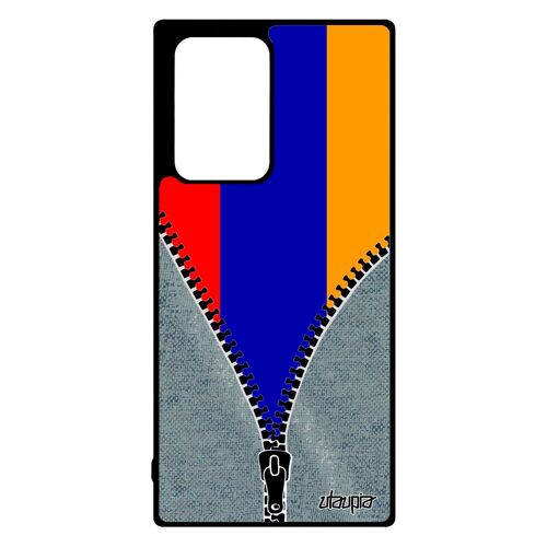 Coque Samsung Galaxy Note 20 Ultra En Silicone Drapeau Armenie Armenien Jeans Jeux Olympiques Etui Metal Euro Jo Football Smartphone