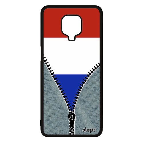 Coque drapeau france français Xiaomi Redmi Note 9s silicone foot coupe du monde mobile telephone tricolore jeans original noir rugby