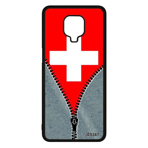 Coque Pour Xiaomi Redmi Note 9 Pro Silicone Drapeau Suisse De Protection Case Jo Football Personnalisé Coupe D'europe Coupe Du Monde
