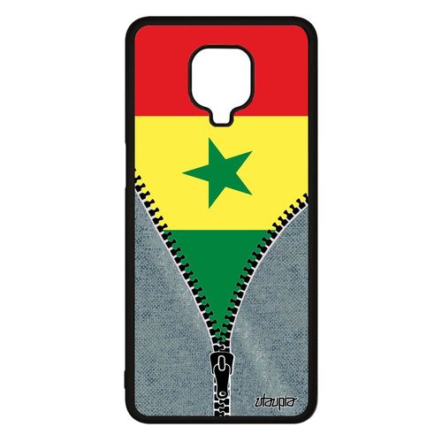 Coque Xiaomi Redmi Note 9 Pro Silicone Drapeau Senegal Senegalais Football Foot Coupe Du Monde Case Design Jeans Personnalisé De