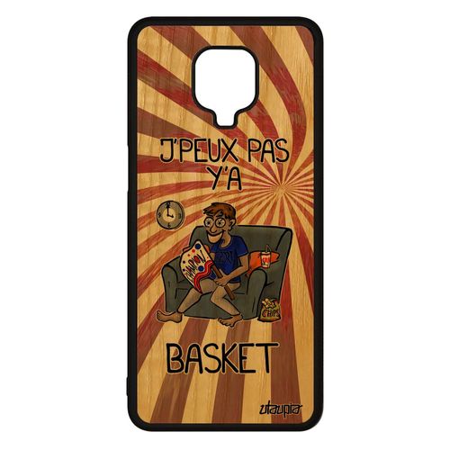 Coque De Protection Pour Xiaomi Redmi Note 9 Pro En Bois Silicone J'peux Pas Y'a Basket Basketball Je Comique Supporter Etui Nba