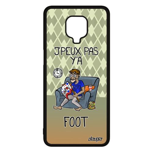 Coque Redmi Note 9s silicone j'peux pas y'a football comique je jpeux vert bd texte smartphone drole antichoc made in France Xiaomi