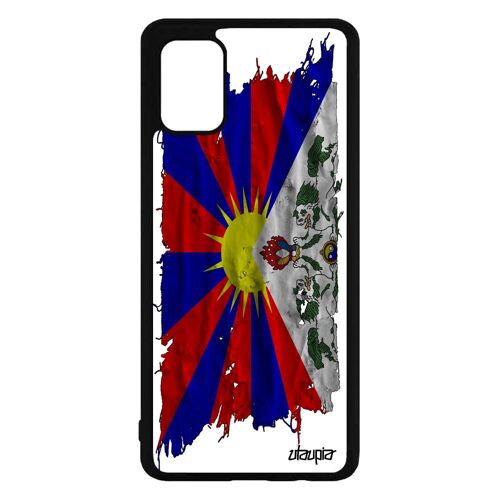 Coque Samsung A71 Silicone Drapeau Tibet Tibetain Bouddhisme Tissu Etui Bouddha Souple Dessin 4g Portable Asie Zen De Galaxy