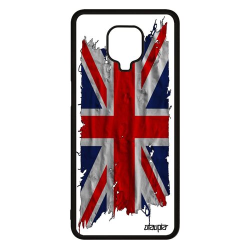 Coque pour Xiaomi Redmi Note 9s silicone drapeau union jack angleterre anglais housse royaume unis coupe du monde jo solide original