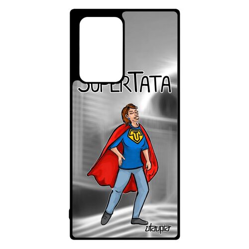 Coque silicone Samsung Note 20 ultra super tata bande dessinée gris drole housse comics texte humoristique motif bebe heros galaxy