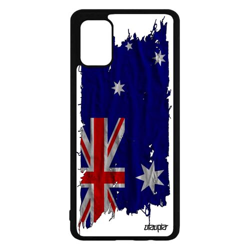 Coque Pour Samsung Galaxy A71 Silicone Drapeau Australie Australien Basket Portable Sm-A715f/Dsn Foot Motif Coupe Du Monde Telephone