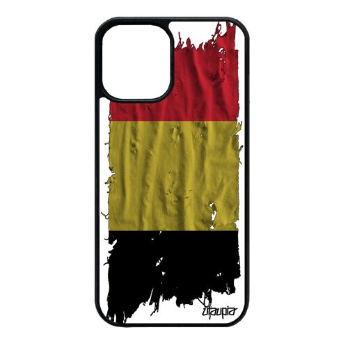 Coque Silicone Iphone 12 Mini Drapeau Belgique Belge 64 Go Case Jo Football De Protection Coupe D'europe Jeux Olympiques Tissu