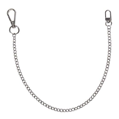 Porte monnaie en métal pour hommes, bijoux hip hop, chaîne de ceinture, Rock Punk, pantalon Hipster Jean, porte clés, anneau en argent, Clip, 38cm, 1 pièces