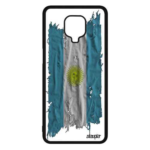 Coque Silicone De Protection Xiaomi Redmi Note 9 Pro Drapeau Argentine Argentin Etui Rugby Basket Alu Bumper Football Tissu Foot Jo