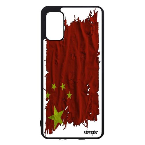 Coque A41 Silicone Drapeau Chine Chinois Foot Cover Jeux Olympiques De Protection Jo Football Coupe Du Monde Housse Samsung Galaxy