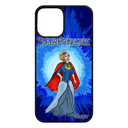 Coque Iphone 12 / 12 Pro En Silicone Super Princesse Heros De Protection Bleu Humour Comics Fille Smartphone Texte Cover Drole
