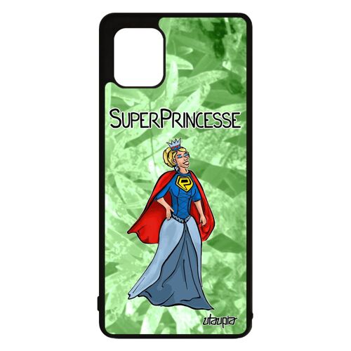 Coque silicone super princesse rigide Galaxy Note 10 lite vert bd comics heros humour femme comique etui de made in France Samsung