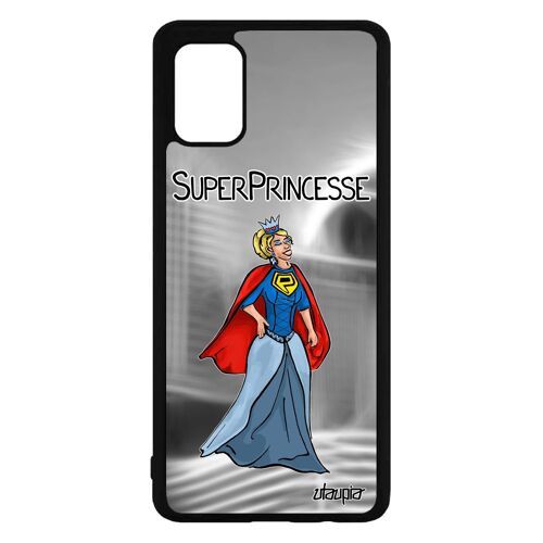 Coque Samsung A71 silicone super princesse mobile metal telephone humour comics humoristique gris texte antichoc portable de galaxy