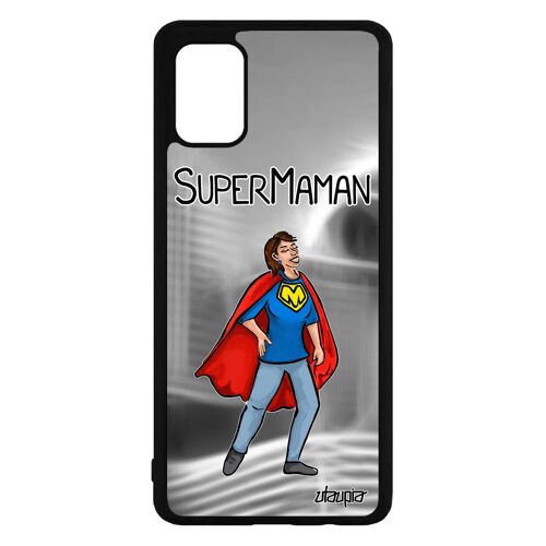 Coque Super Maman A71 Silicone Etui Case Mere Telephone Bebe Drole Heros Humour Bande Dessinée Humoristique Rigide De Samsung Galaxy