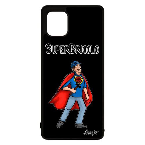Coque Samsung Note 10 lite silicone super bricolo noir mobile telephone cadeau d'anniversaire humoristique dessin case comics galaxy