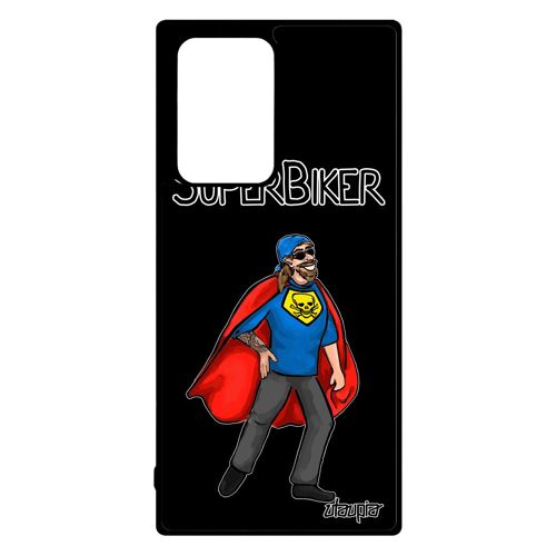 Coque Silicone Super Biker Motard Pour Samsung Galaxy Note 20 Ultra Drole Bd Heros Humour Humoristique Cadeau D'anniversaire Housse