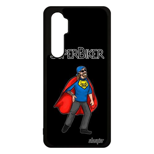 Coque Xiaomi mi Note 10 lite en silicone super biker motard drole personnalisé alu texte design bd souple noir comics humoristique
