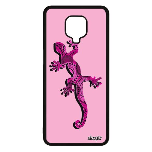 Coque silicone Xiaomi Redmi Note 9s salamandre unique amour triton tribal case tendance animal azteque personnalisé lezard ethnique