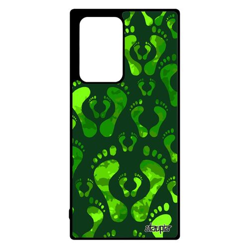 Coque Silicone Trace De Pas Samsung Galaxy Note 20 Ultra Sm-N9860 Rigide Original Telephone Design Souple Vert Couleur De Protection