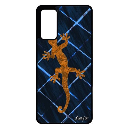 Coque silicone salamandre Samsung S20 FE lezard reptile Orange animal legendaire mobile case housse grille graphique image de galaxy