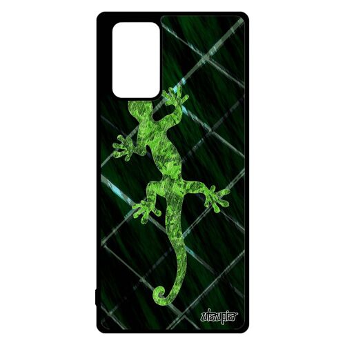 Coque Note 20 silicone salamandre motif grille anphibien dessin animal portable legendaire noir rigide image animaux Samsung galaxy