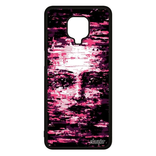 Coque telephone pour Redmi Note 9s silicone portrait miroir metal art pas cher etui Rose femme peinture a l'huile 4G case de Xiaomi