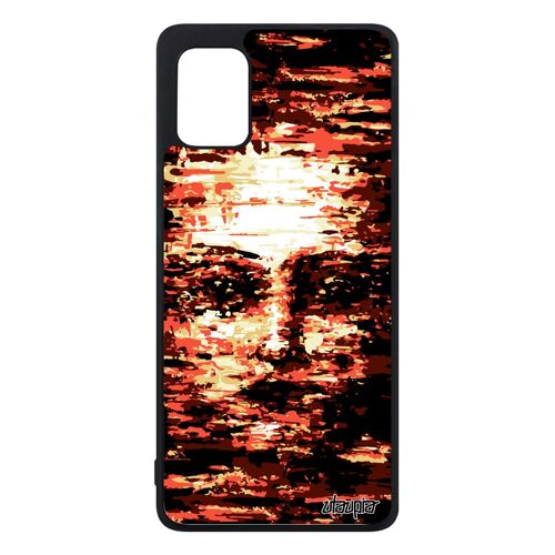 Coque Samsung A31 En Silicone Portrait De Protection Motif Ephemere Peinture Femme Visage Personnalisé Rouge Art Portable Galaxy