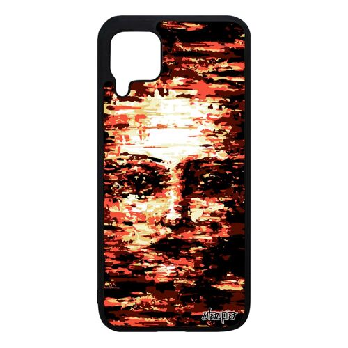 Coque P40 Lite Silicone Portrait Peinture 4g Visage Impressionnisme Femme Ephemere Artistique Antichoc Rouge Art Noir De Huawei