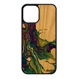 Coque Iphone 12 Mini Bois Silicone Peinture Case Coloré Marbre 64 Go Bumper Nature De Protection Art Jaune Decoratif Artisanal