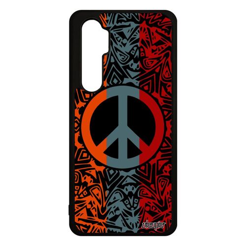 Coque Silicone Pour Xiaomi Mi Note 10 Lite Peace And Love Motif Boheme Garcon Ragga Telephone & 4g Hippie Bonheur Portable Gris Yoga