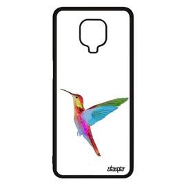 Coque Pour Xiaomi Redmi Note 9s Silicone Colibri Nature Mobile Animal Animaux Plumes Fleurs Floral Oiseau Orange De Made In France