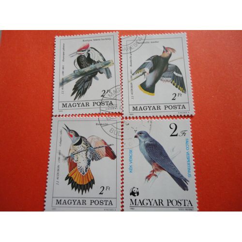 Série Complète De 7 Timbres  Hongrois,  Sur Le Thème Des Oiseaux Exotiques