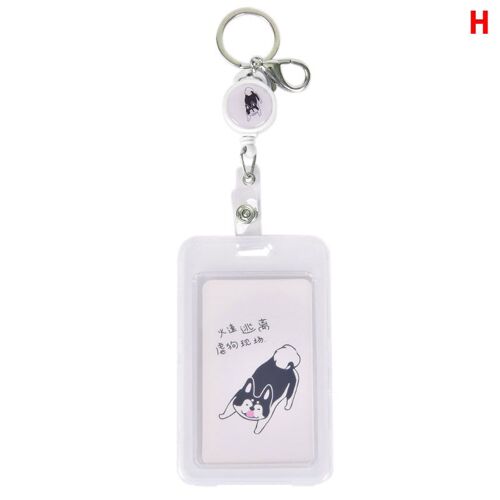 Porte carte Transparent porte clés dessin animé sac à main pendentif porte clés porte clés avec étudiant entrée garde Bus carte couverture