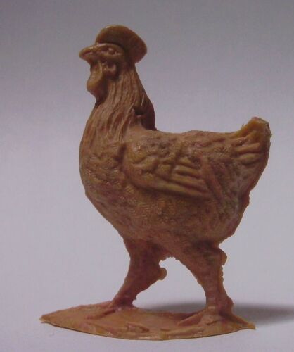 Figurine Coq - Plastique/Résine-- Monochrome - 70/80's