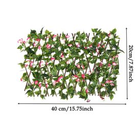 Clôture De Vigne Verte En Bois, Fausse Clôture De Confidentialité Extensible, Clôture De Jardin En Treillis À Feuilles Artificielles, Décoration De Jardin En Treillis