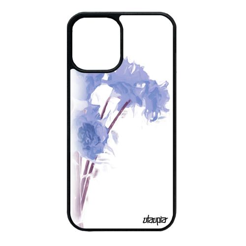 Coque Iphone 12 Mini Silicone Bouquet De Fleurs Plante Floral Romantique Love Pastel Aquarelle Nature Violet Amour Unique Case