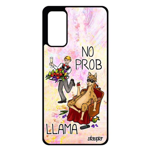 Coque Samsung Galaxy S20 Fe Silicone Drole No Prob Lama De Protection Humour Antichoc Smartphone Telephone Problama Design Jaune