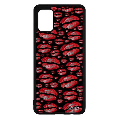 Coque Silicone A71 Levres Colore Levres Femme Telephone Rouge Noir Original Smartphone Bouche Smack Cigarette De Samsung Galaxy