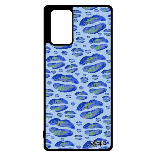 Coque En Silicone Pour Galaxy Note 20 Levres De Protection Cigarette Housse Femme Motif Bouche Bleu Fille Smack Mobile Cover Samsung