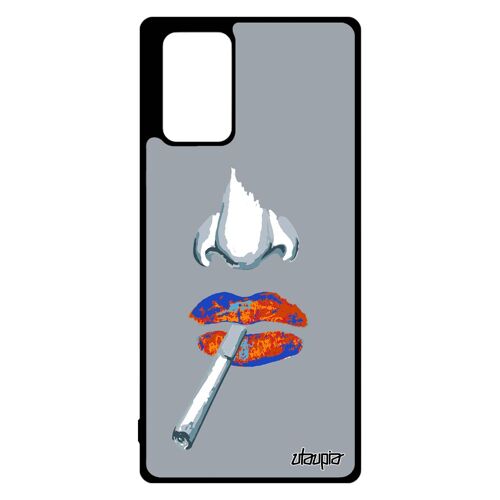 Coque Fumeur Galaxy Note 20 Silicone Telephone Design Artiste Cadeau D'anniversaire Bouche Femme Portable Metal Housse Smack Samsung