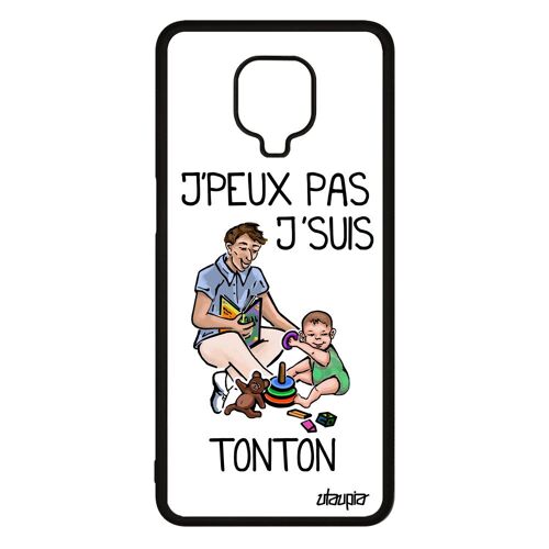 Coque silicone j'peux pas j'suis tonton antichoc Redmi Note 9 pro bebe personnalisé je jpeux drole pas cher blanc telephone Xiaomi