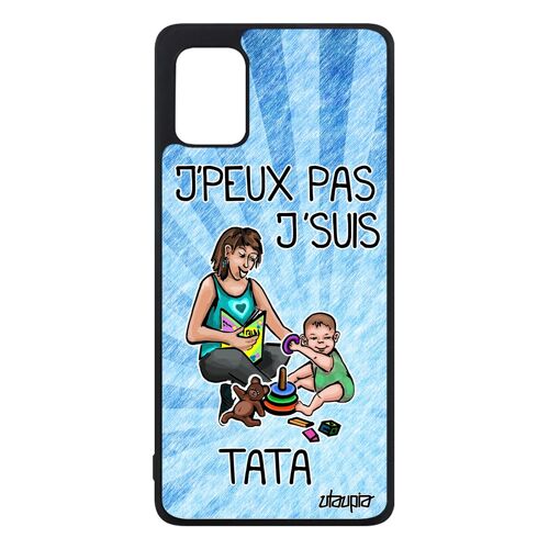 Coque Galaxy A31 En Silicone J'peux Pas J'suis Tata Enfant Texte Bd Souple Portable Drole Antichoc Cover Humour Personnalisé Samsung
