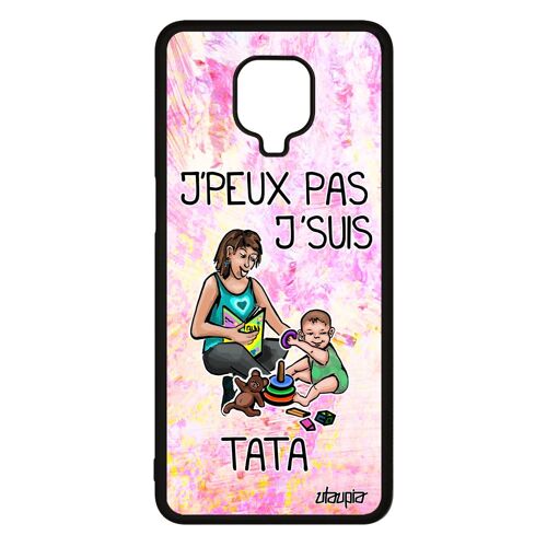 Coque Redmi Note 9 pro silicone humour j'peux pas j'suis tata rigide comique drole solide je enfant dessin original jpeux de Xiaomi