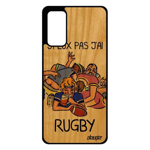 Coque Galaxy S20 FE bois silicone jpeux pas j'ai rugby bd humoristique drole case coupe du monde smartphone comique noir de Samsung