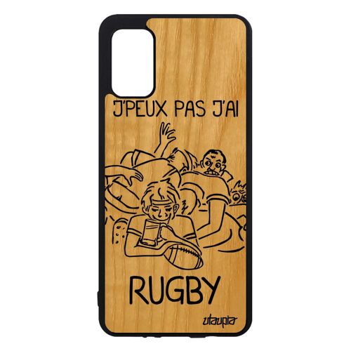 Coque A41 En Bois Silicone J'peux Pas J'ai Rugby De Protection Telephone Comique 4g Sport Sm-A415f Humour Cover Etui Samsung Galaxy
