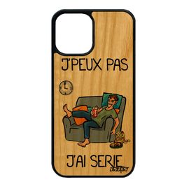Coque Iphone 12 Mini En Vrai Bois Silicone J'peux Pas J'ai Série Texte Etui 4g Gris Humour Je 128 Go Humoristique Manga Jpeux
