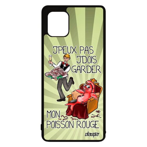 Coque Samsung Galaxy Note 10 Lite Silicone J'peux Pas J'dois Garder Mon Poisson Rouge Texte Personnalisé Bd Motif Tpu Je Drole Vert